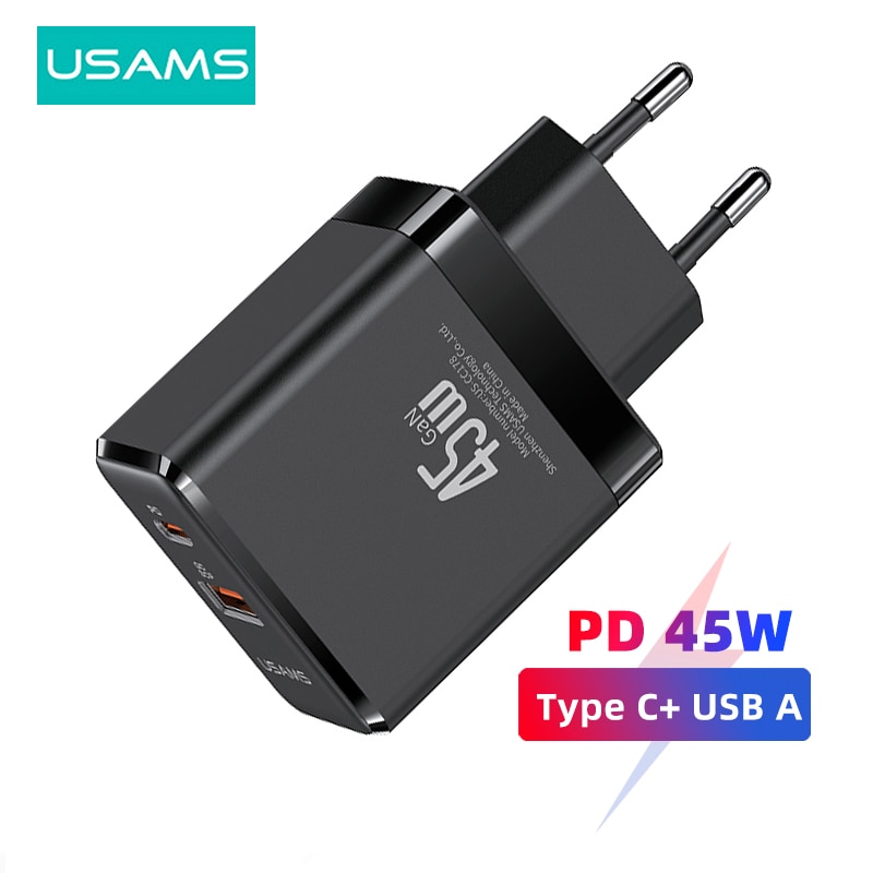 USAMS GaN USB   CŸ PD   ޴ ,  14, 13, 12  ƽ, º QC3.0 PPS  , 40W
